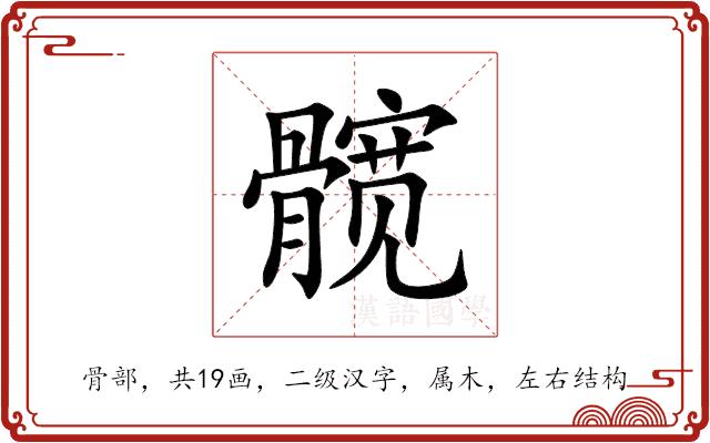 髋的部首